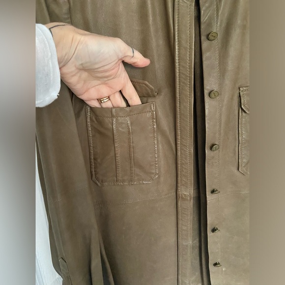 ZARA 100% Leather Shirt Size S - Picture 3 of 14